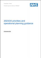 2023/24 priorities and operational planning guidance